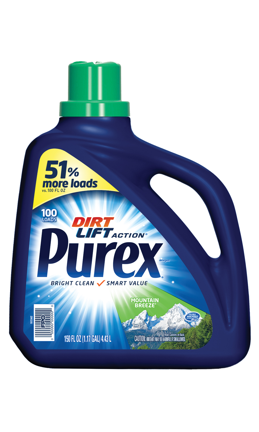 Detergent Liquid Laundry Dial Ultra Purex® Concentrated 2x Mountain Breeze 150 oz, Bottle (1/EA 4/CS) by Dial Corporation  ID 2420005016